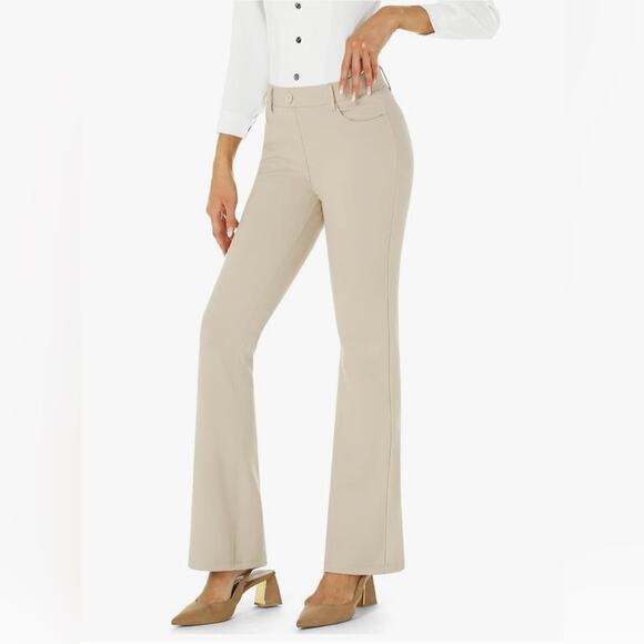 Stelle Dune Boot-Cut Dress Pants | XXS 30” Inseam | Beige Work Slacks - Picture 3 of 9